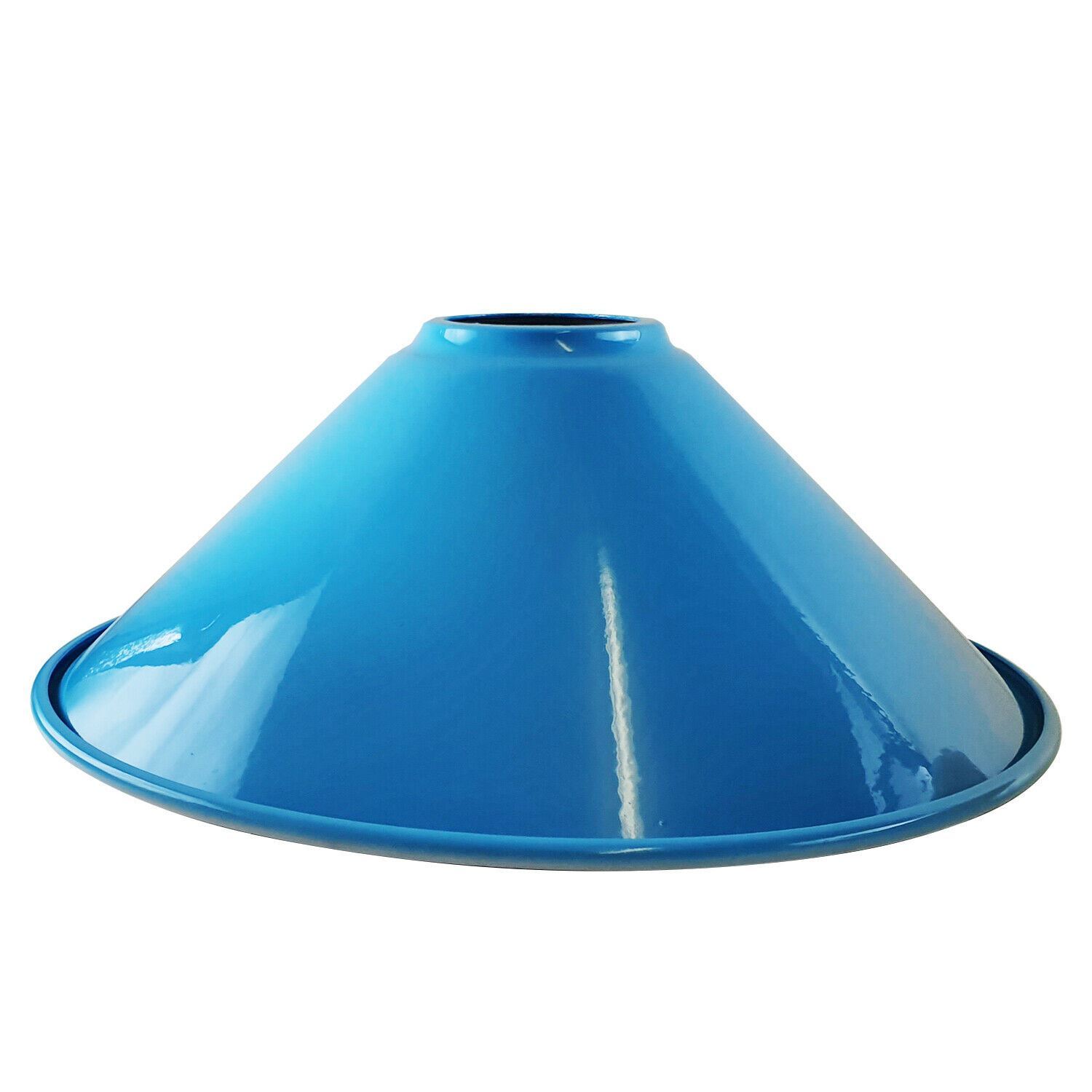 Retro Cone Pendant Lamp Shade in various colors, showcasing its unique design and sturdy metal construction.