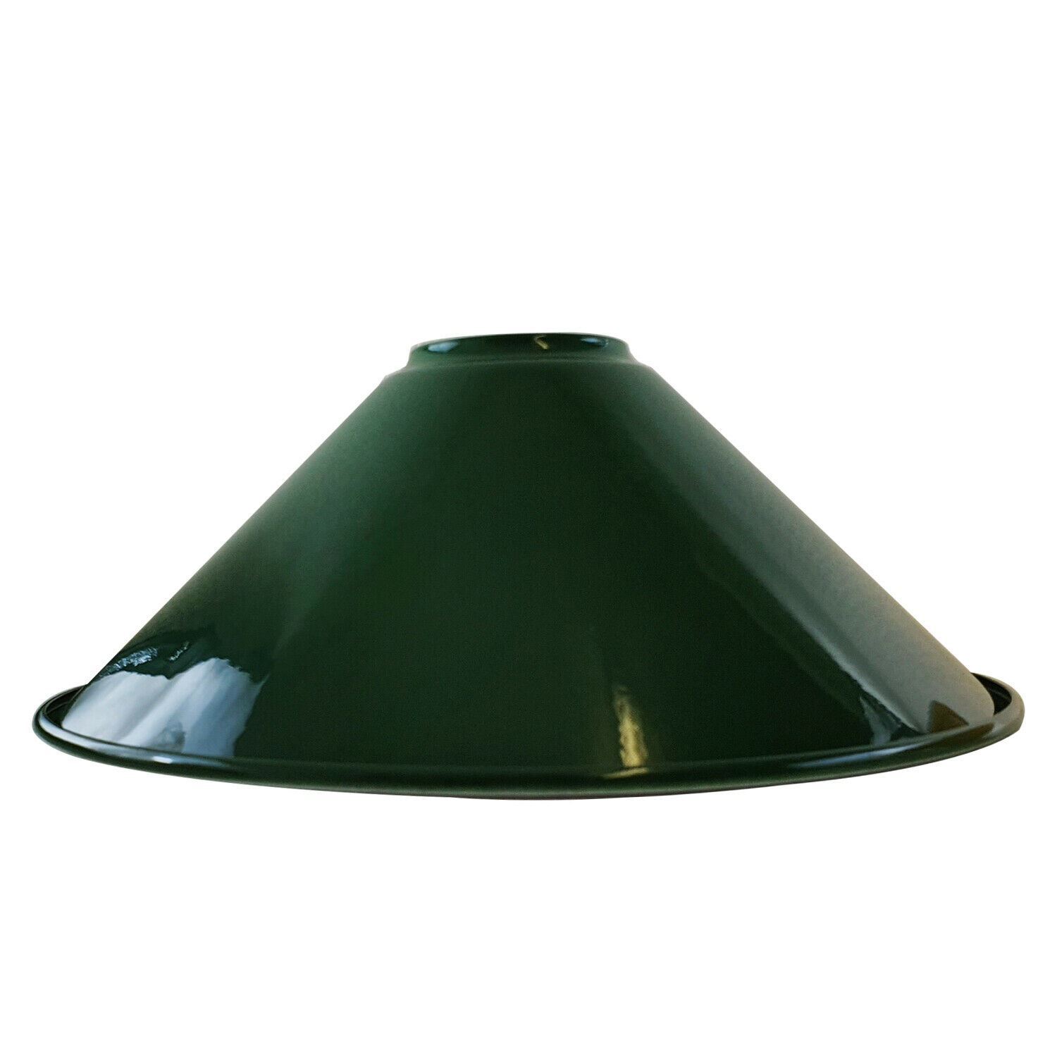 Retro Cone Pendant Lamp Shade in various colors, showcasing its unique design and sturdy metal construction.