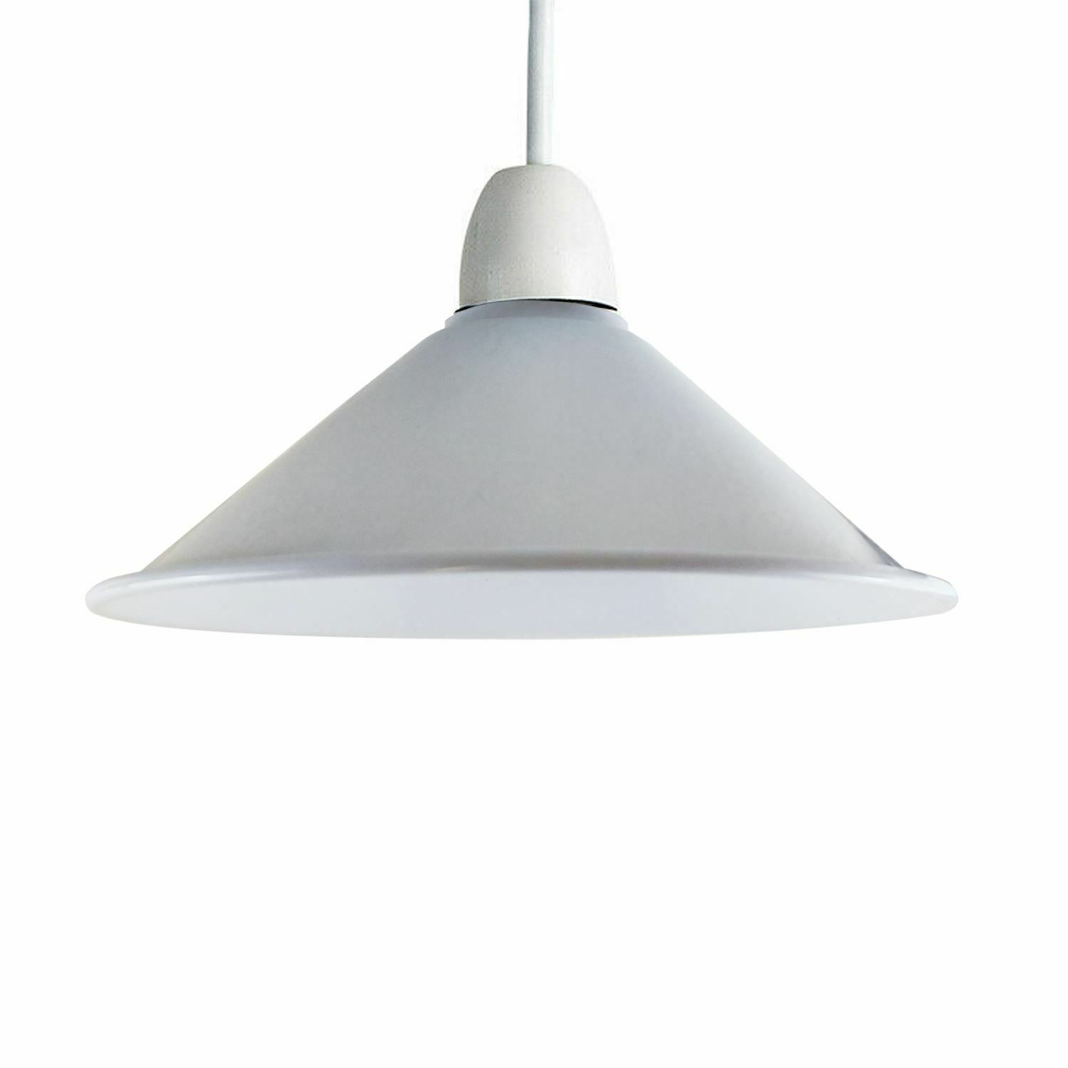 Retro Cone Pendant Lamp Shade in various colors, showcasing its unique design and sturdy metal construction.