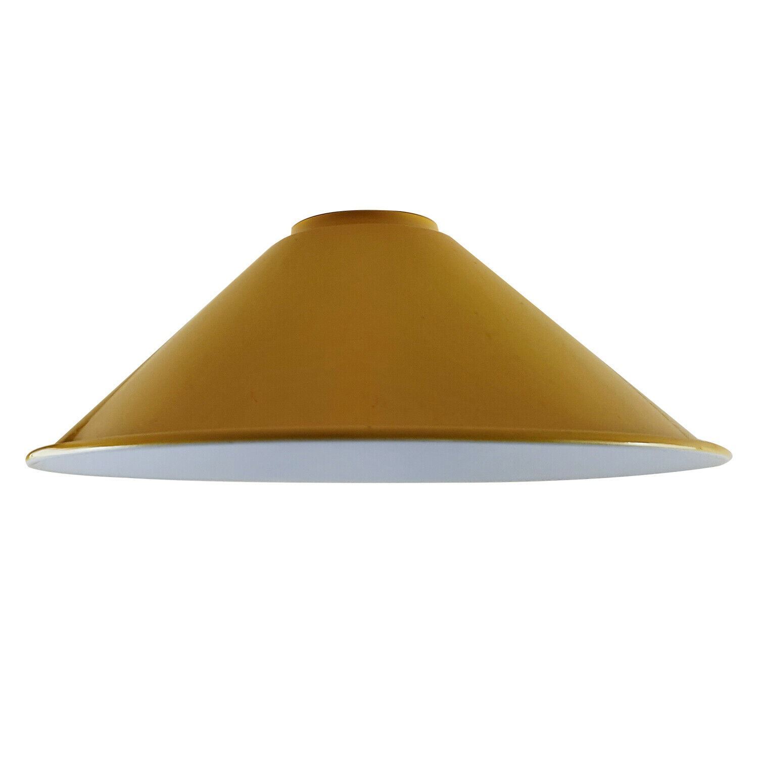 Retro Cone Pendant Lamp Shade in various colors, showcasing its unique design and sturdy metal construction.