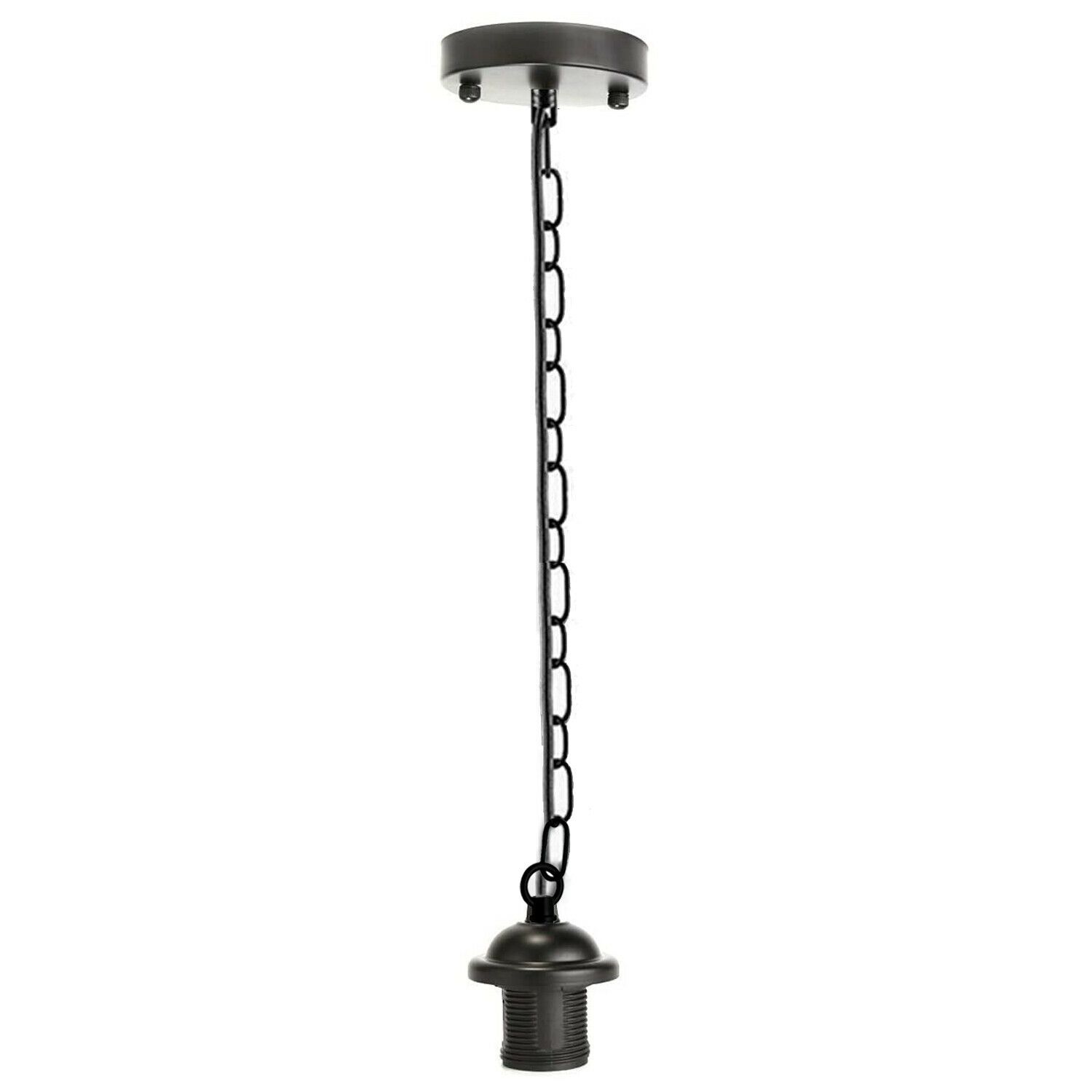 Retro Loft Chandelier Pendant Light in black, featuring a stylish design with a chain, suitable for various interior settings.