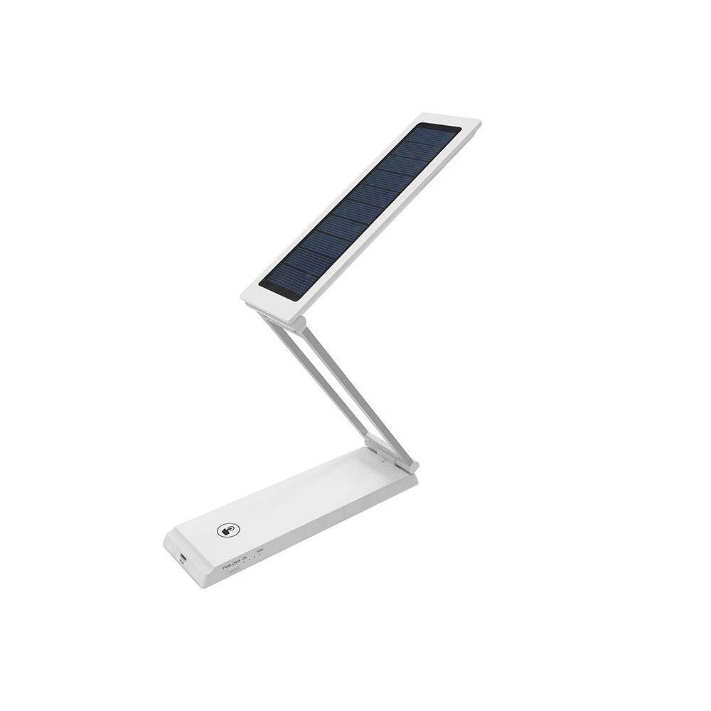 USB Adjustable Wireless Charging Desk Lamp with solar panel and touch switch, showcasing its foldable design and modern aesthetic.