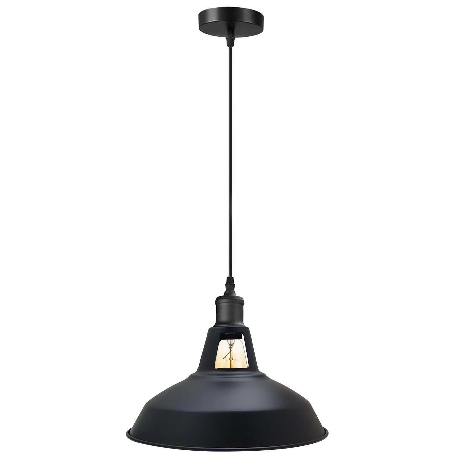 Vintage Barn Ceiling Hanging Pendant Light with industrial metal design, perfect for home and commercial use.