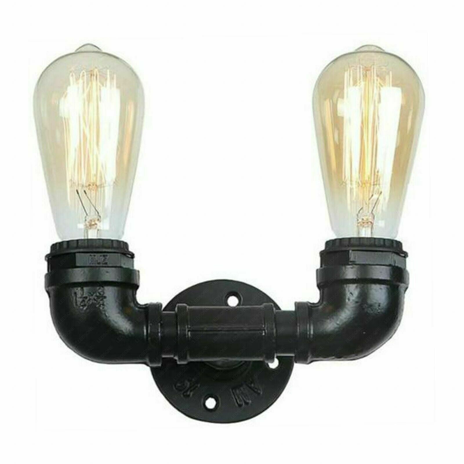 Vintage Industrial Sconce Wall Light featuring a unique water pipe design in various colors, made of durable iron metal.