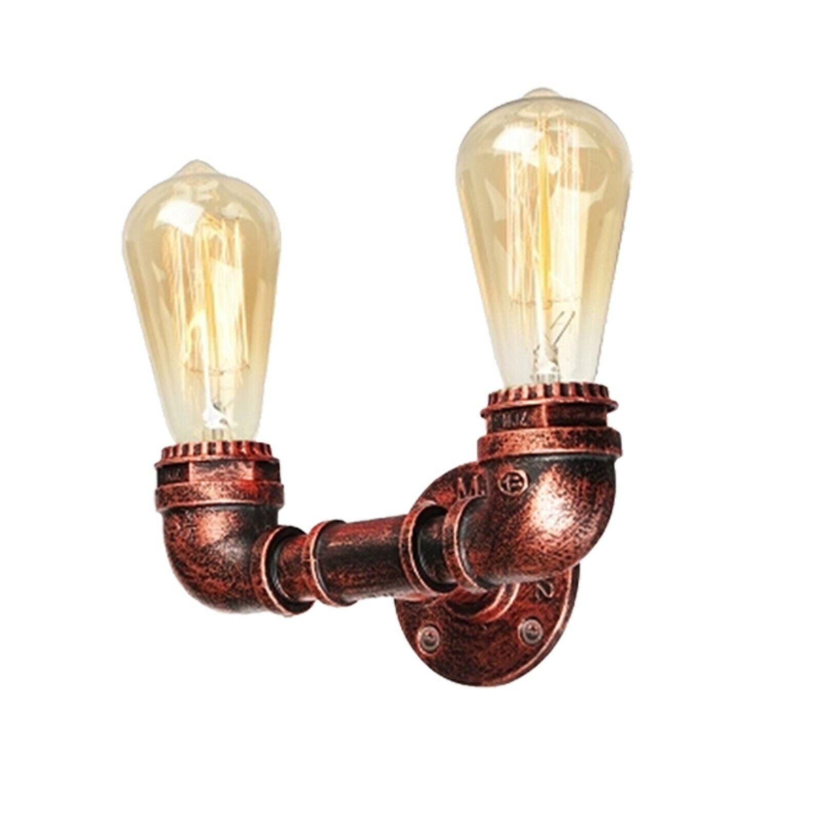 Vintage Industrial Sconce Wall Light featuring a unique water pipe design in various colors, made of durable iron metal.