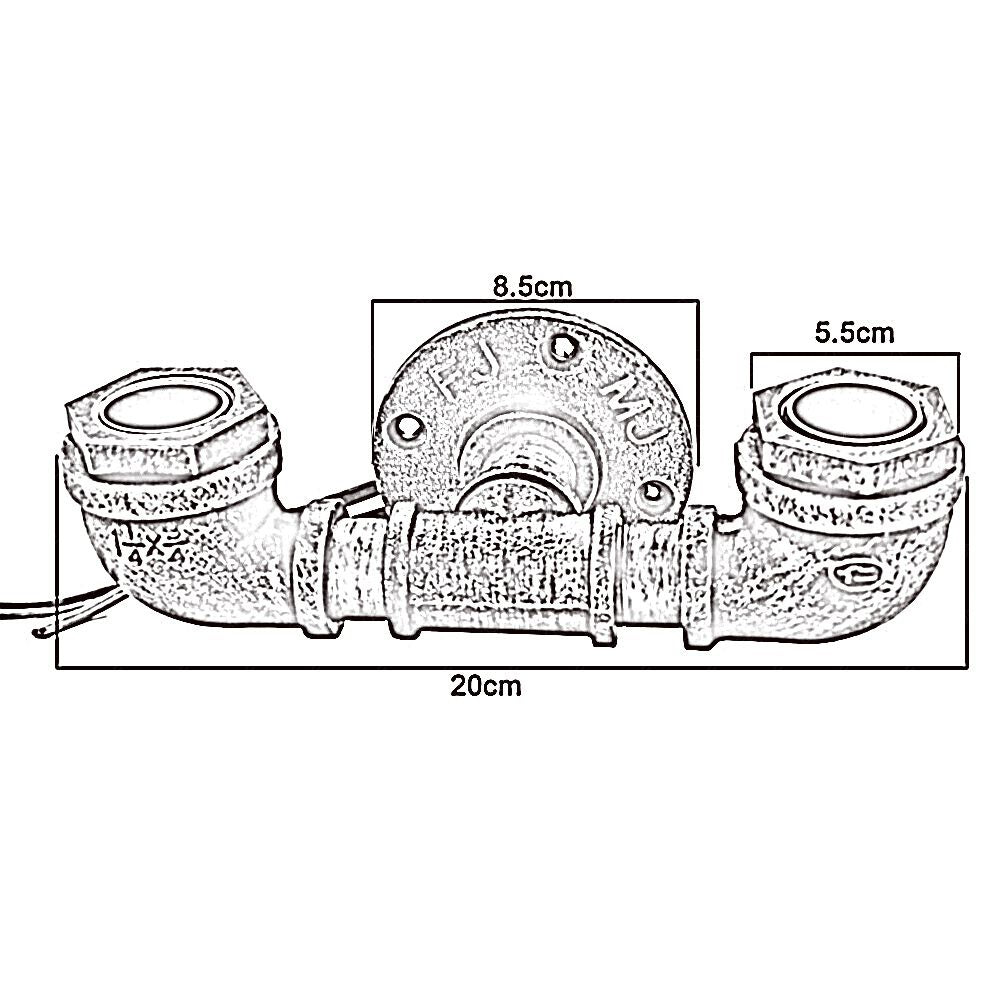 Vintage Industrial Sconce Wall Light featuring a unique water pipe design in various colors, made of durable iron metal.