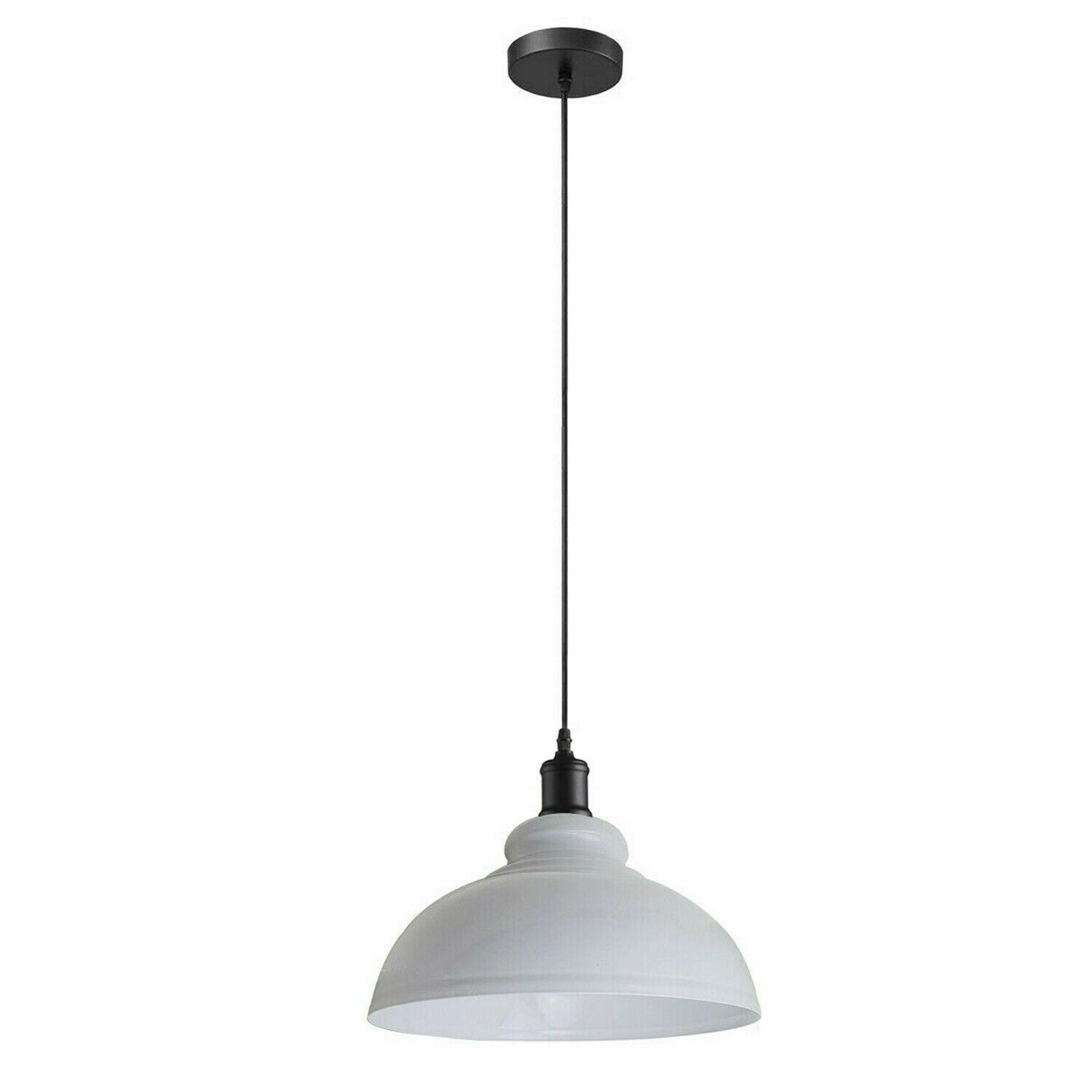 Vintage Metal Curvy Shape Hanging Pendant Light in vibrant colors, showcasing its sleek dome design and adjustable features.