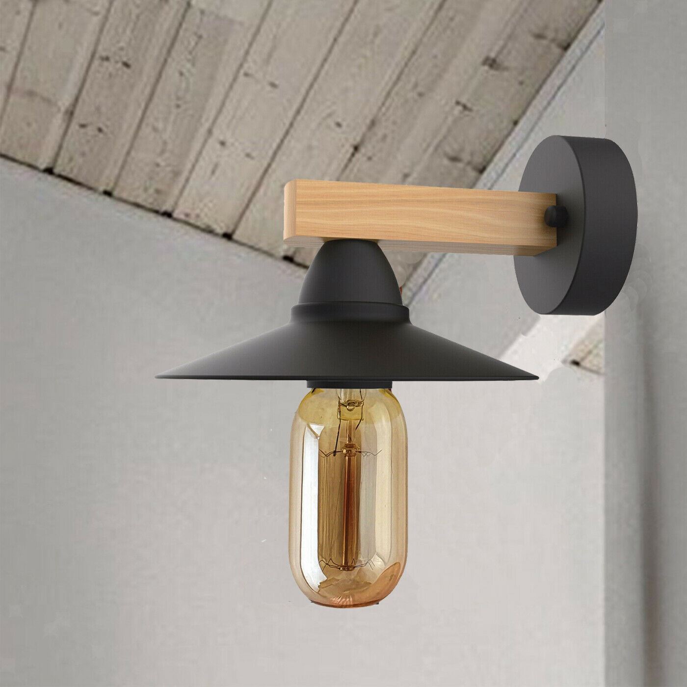 Vintage Modern Indoor Wall Sconce featuring a ceramic shade and metal wire cage, perfect for stylish home lighting.