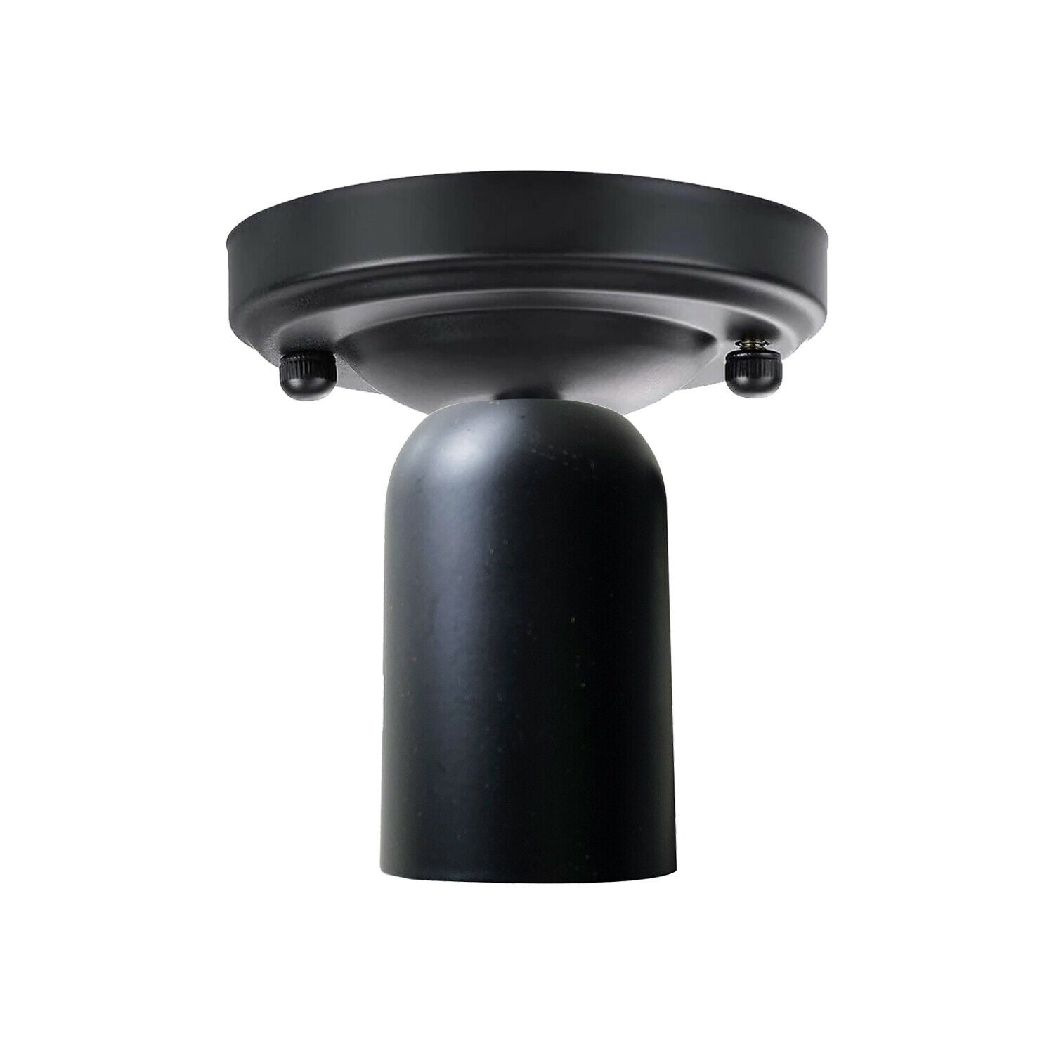 Vintage Retro Ceiling Light in black metal finish, featuring an E27 base, ideal for modern industrial decor.