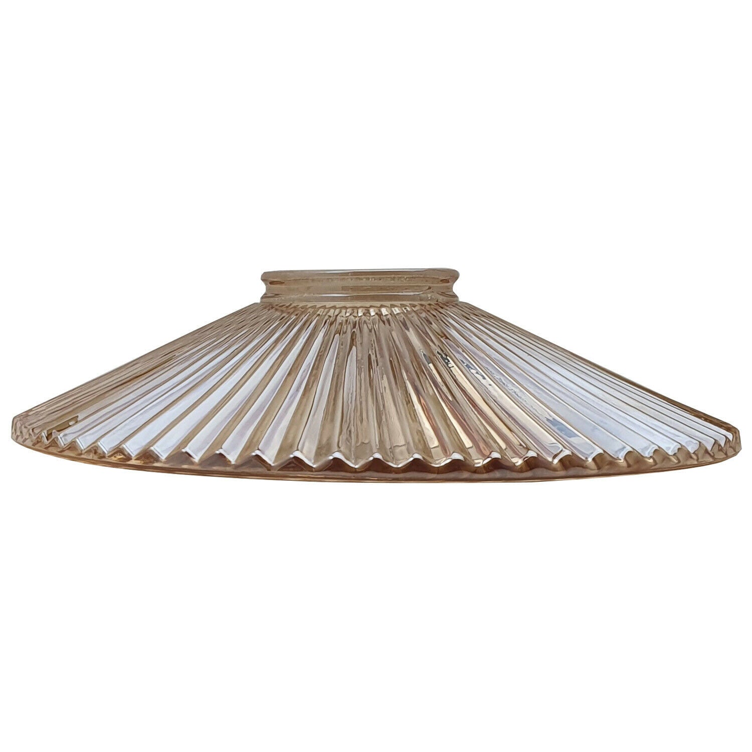 Vintage Retro Style Amber Glass Ceiling Pendant Light with unique pattern flat shape, showcasing its industrial design and warm glow.