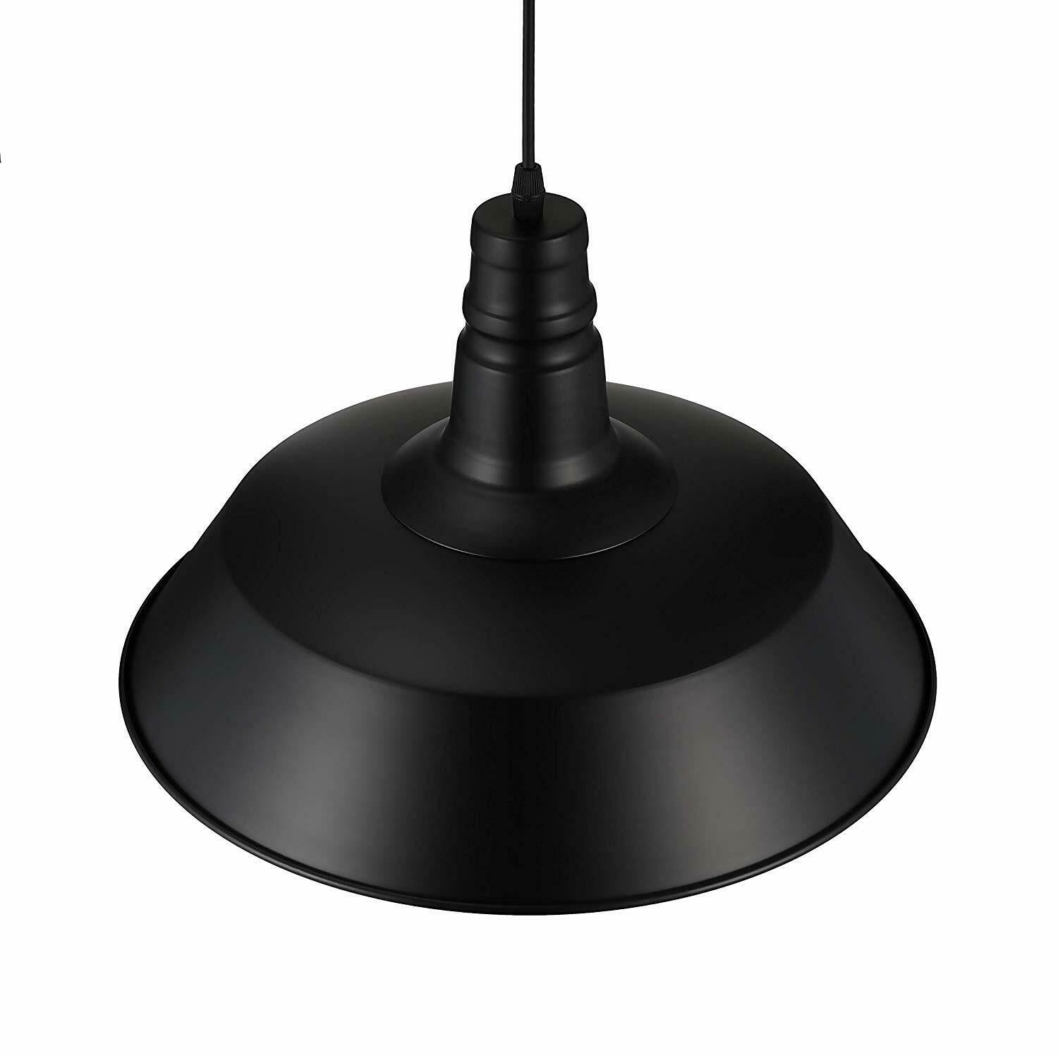 Vintage Style Metal Ceiling Light Pendant Lamp Shades in Black, showcasing its elegant design and adjustable wire for versatile installation.