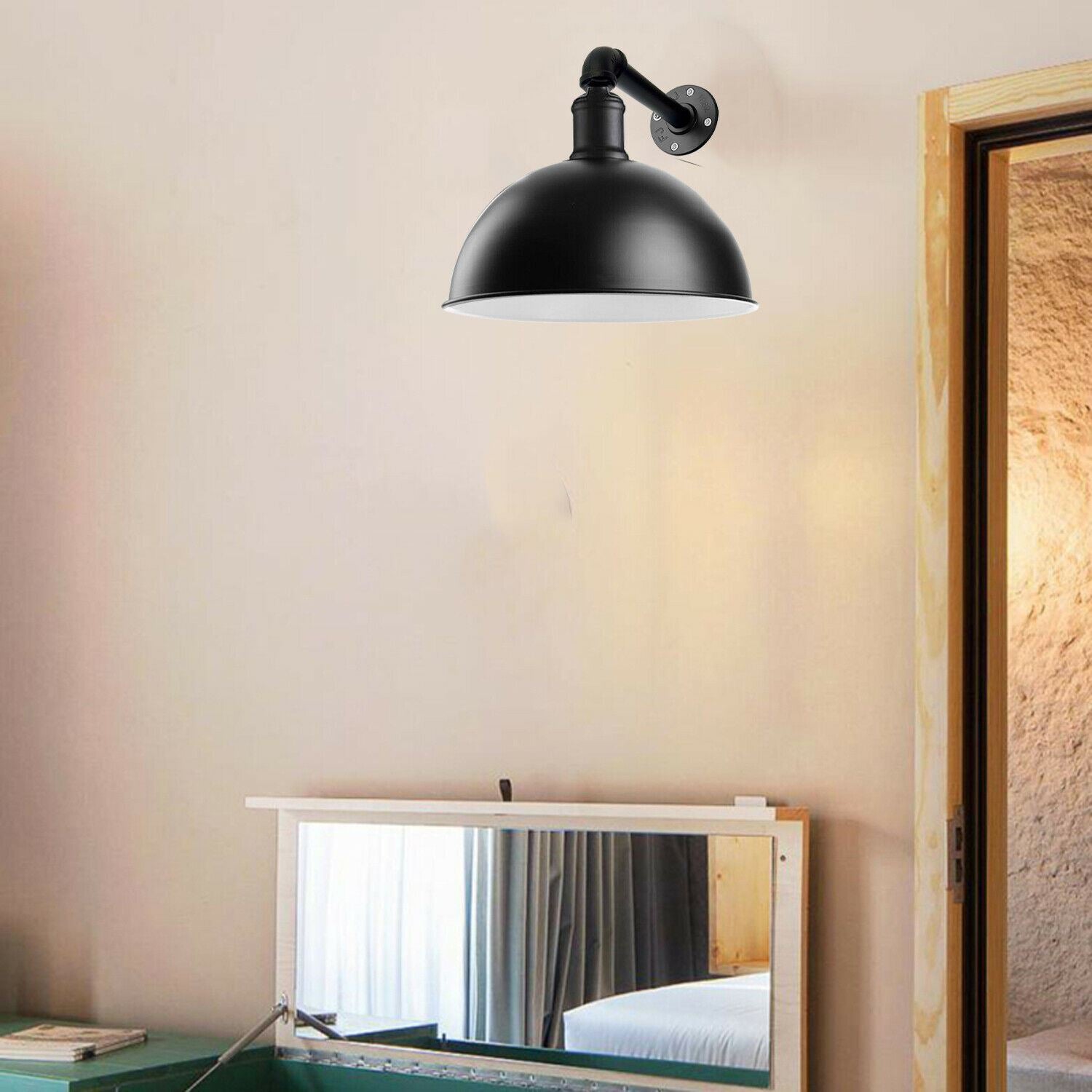 Wall Mounted Water Pipe Light Sconce featuring a vintage industrial design made of premium metal, suitable for various indoor spaces.