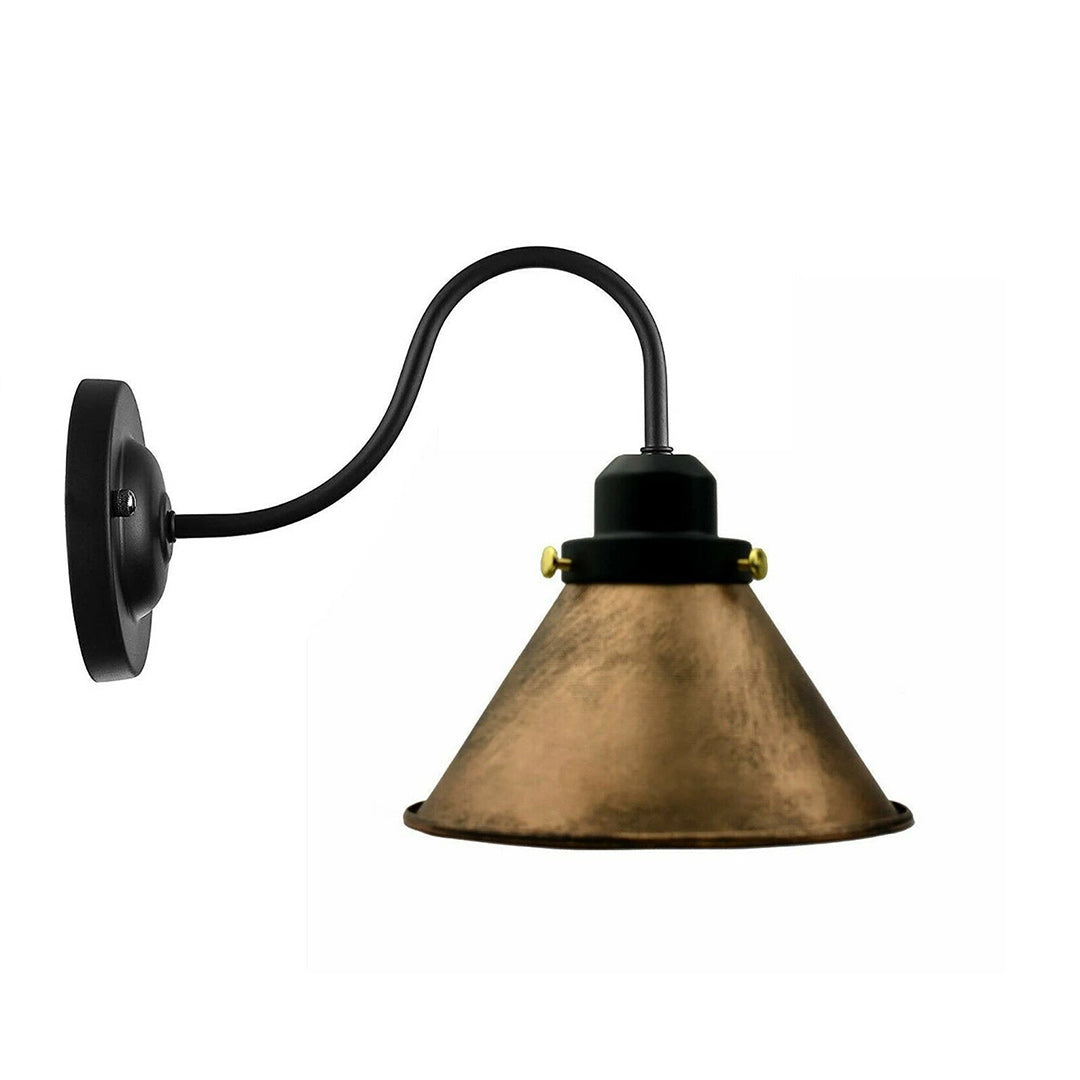 Brushed Copper Vintage Wall Sconce with elegant design and iron construction, perfect for home and commercial use.