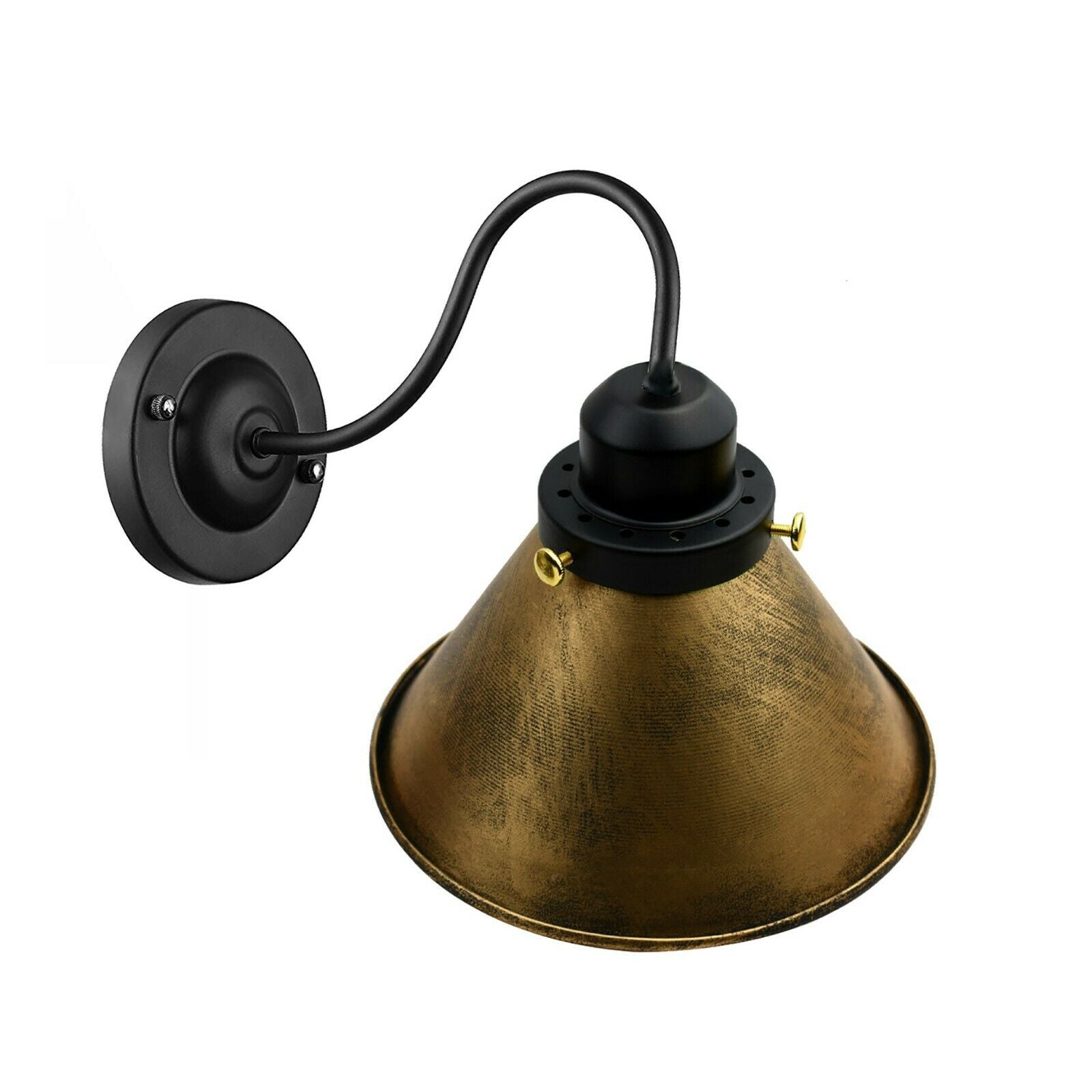 Brushed Copper Vintage Wall Sconce with elegant design and iron construction, perfect for home and commercial use.