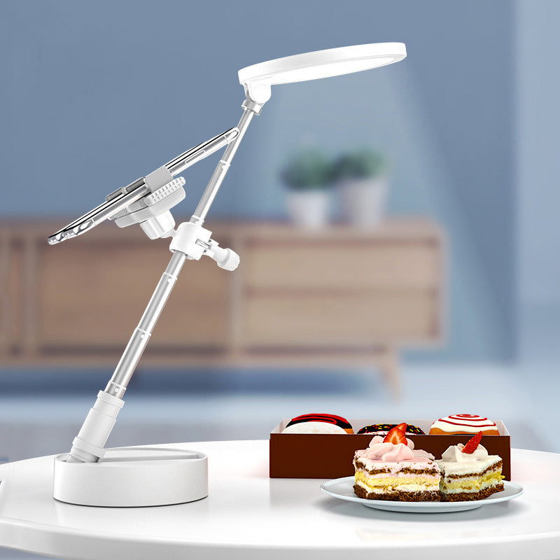 Wireless Folding Fill Light with adjustable stand and LED lights, designed for streaming and photography.