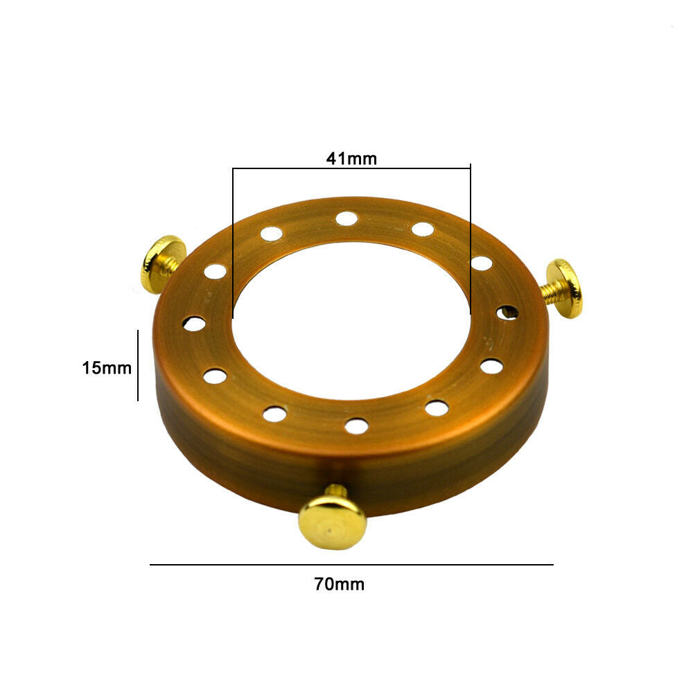 Yellow brass lamp shade cap designed for pendant light socket holders, featuring a sleek and elegant finish.