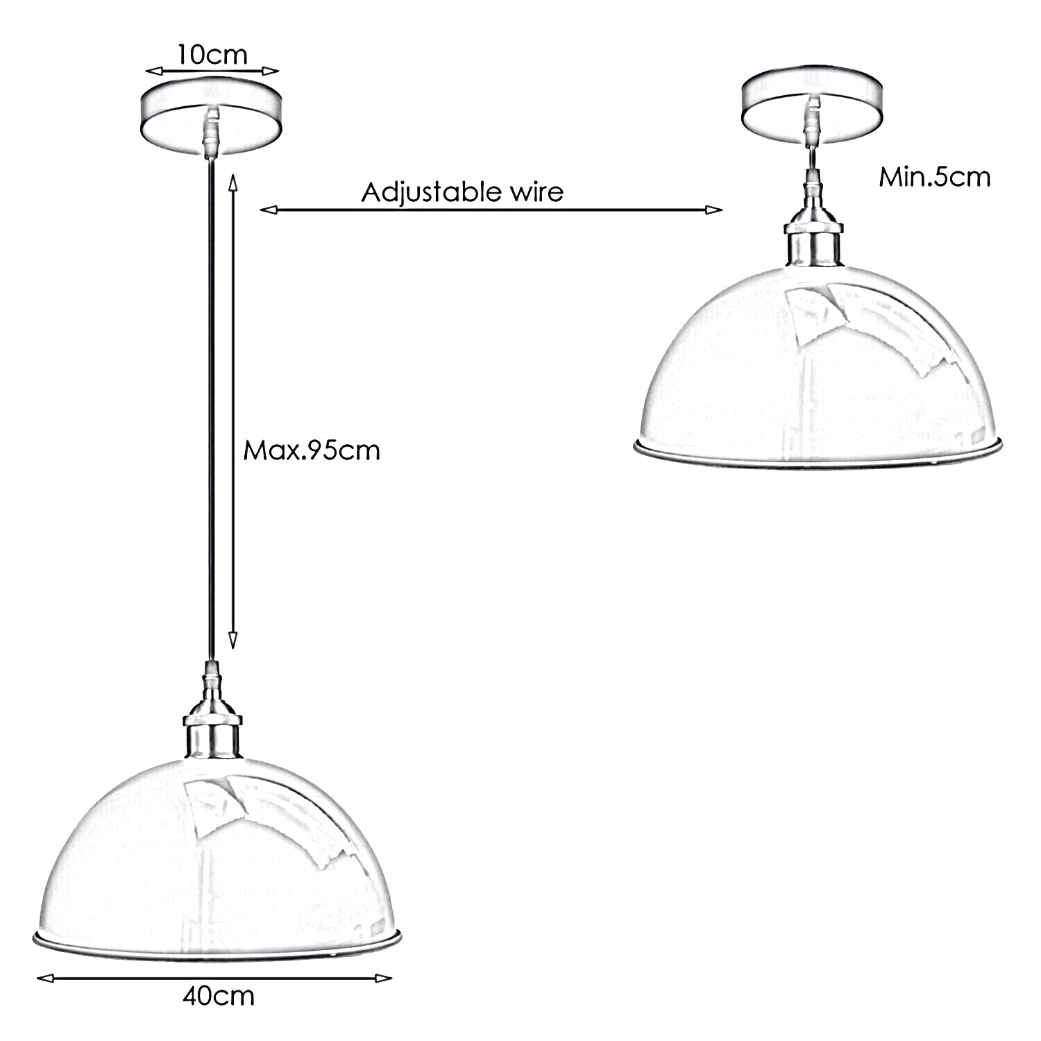 Yellow Retro Pendant Light with metal shade, ideal for contemporary decor, showcasing its stylish design and sturdy construction.