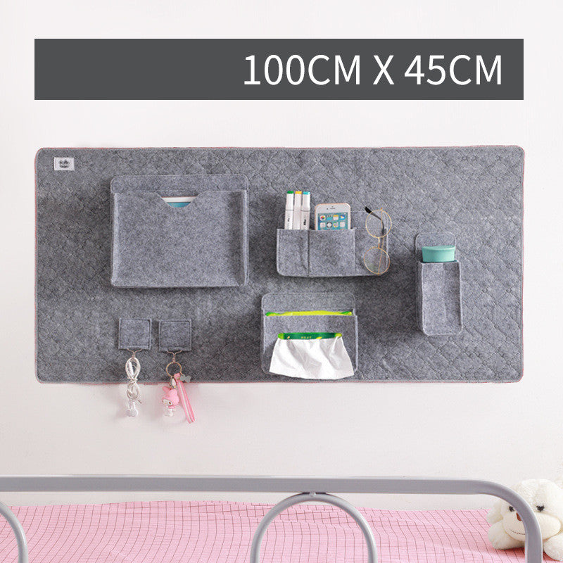 A stylish Storage Felt Board made of high-quality cotton and linen, featuring multiple storage layers and eco-friendly PP board support.