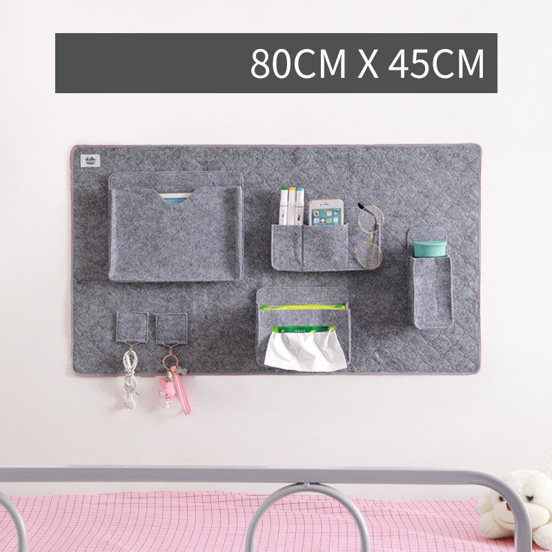 A stylish Storage Felt Board made of high-quality cotton and linen, featuring multiple storage layers and eco-friendly PP board support.