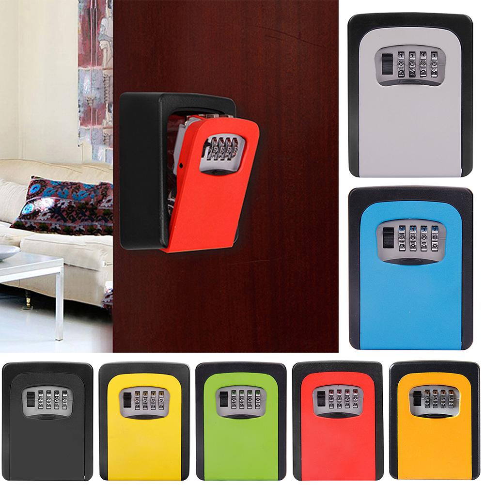 Wall Mounted 4 Digit Combination Password Code Lock, featuring a durable design and a secure 4-digit combination mechanism for key storage.