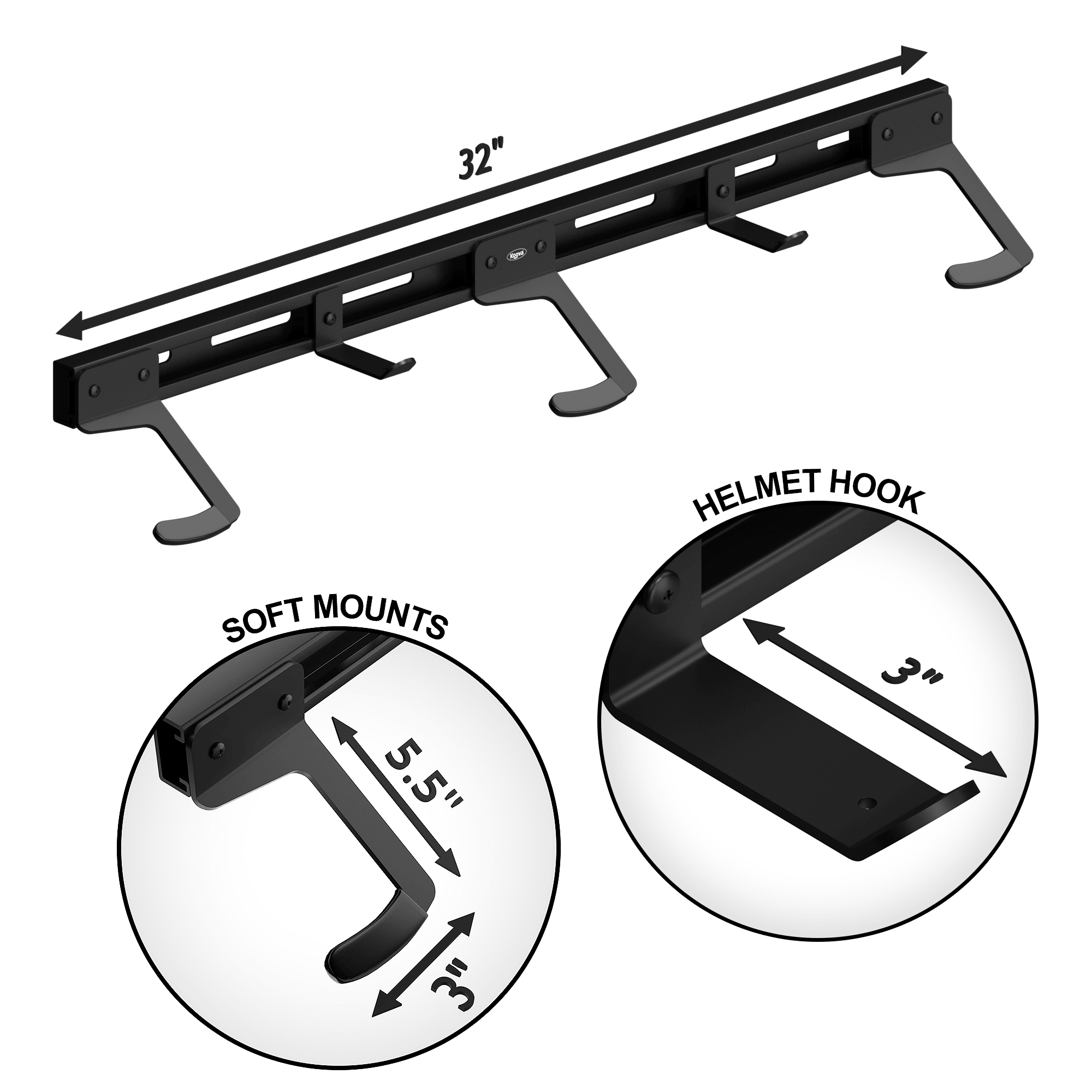 Koova Wall Mounted Bike Rack holding 6 bicycles, showcasing its sturdy design and versatility for various bike types.