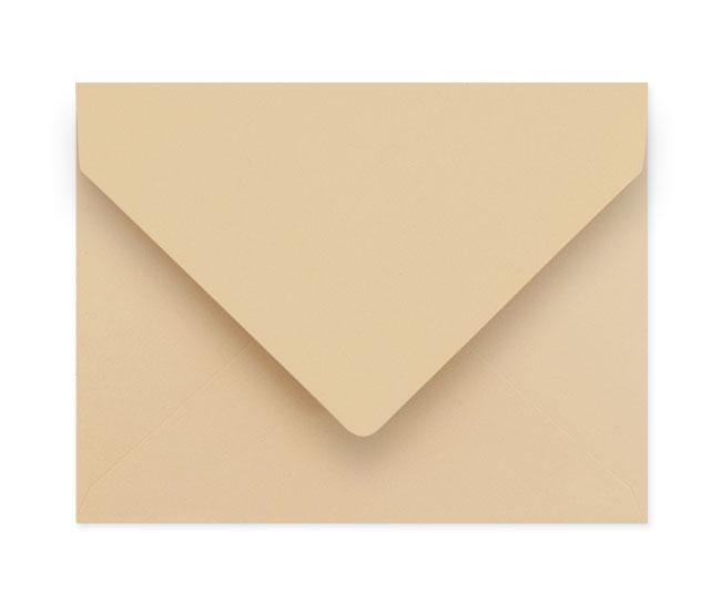 A2 Beige Envelopes with soft texture, neatly stacked in a box, showcasing their elegant design and color.