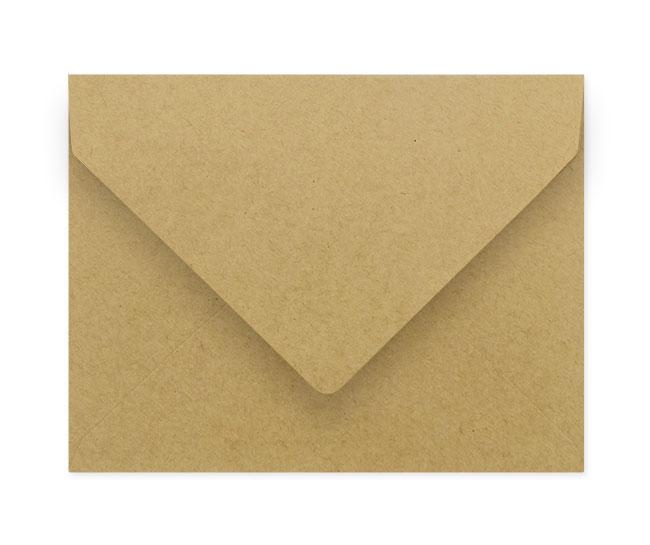 A pack of 25 A2 Kraft Envelopes, showcasing their natural brown color and uncoated texture, ideal for various mailing purposes.