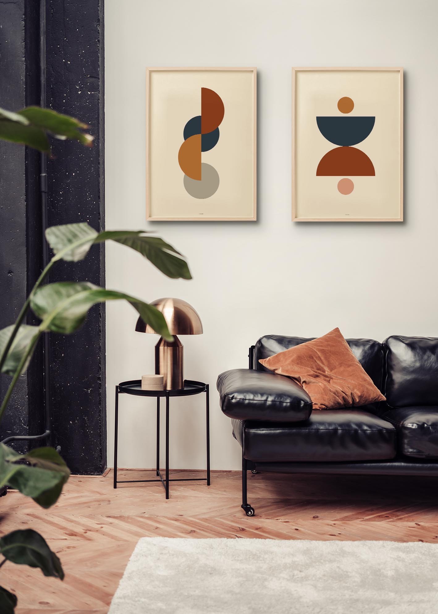 Abstract Shapes Vintage Tones 1 art print featuring vibrant colors and intricate designs, perfect for home or office decor.