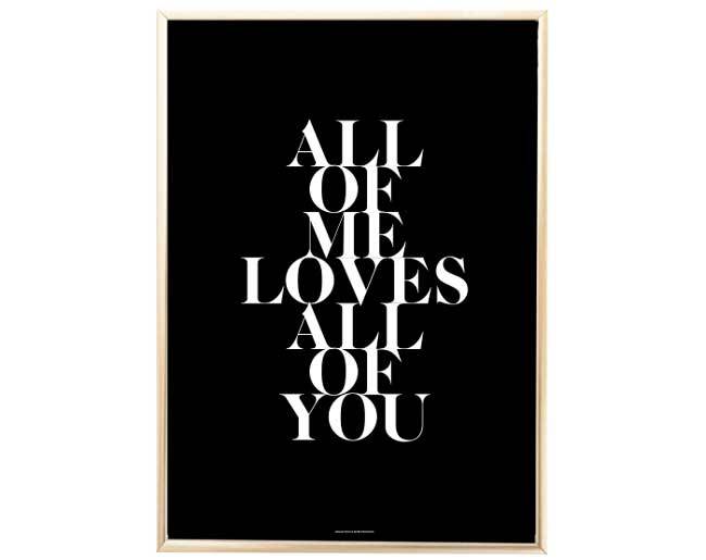 Art print titled 'All Of Me (Noir)', showcasing elegant design and rich colors on high-quality stock.