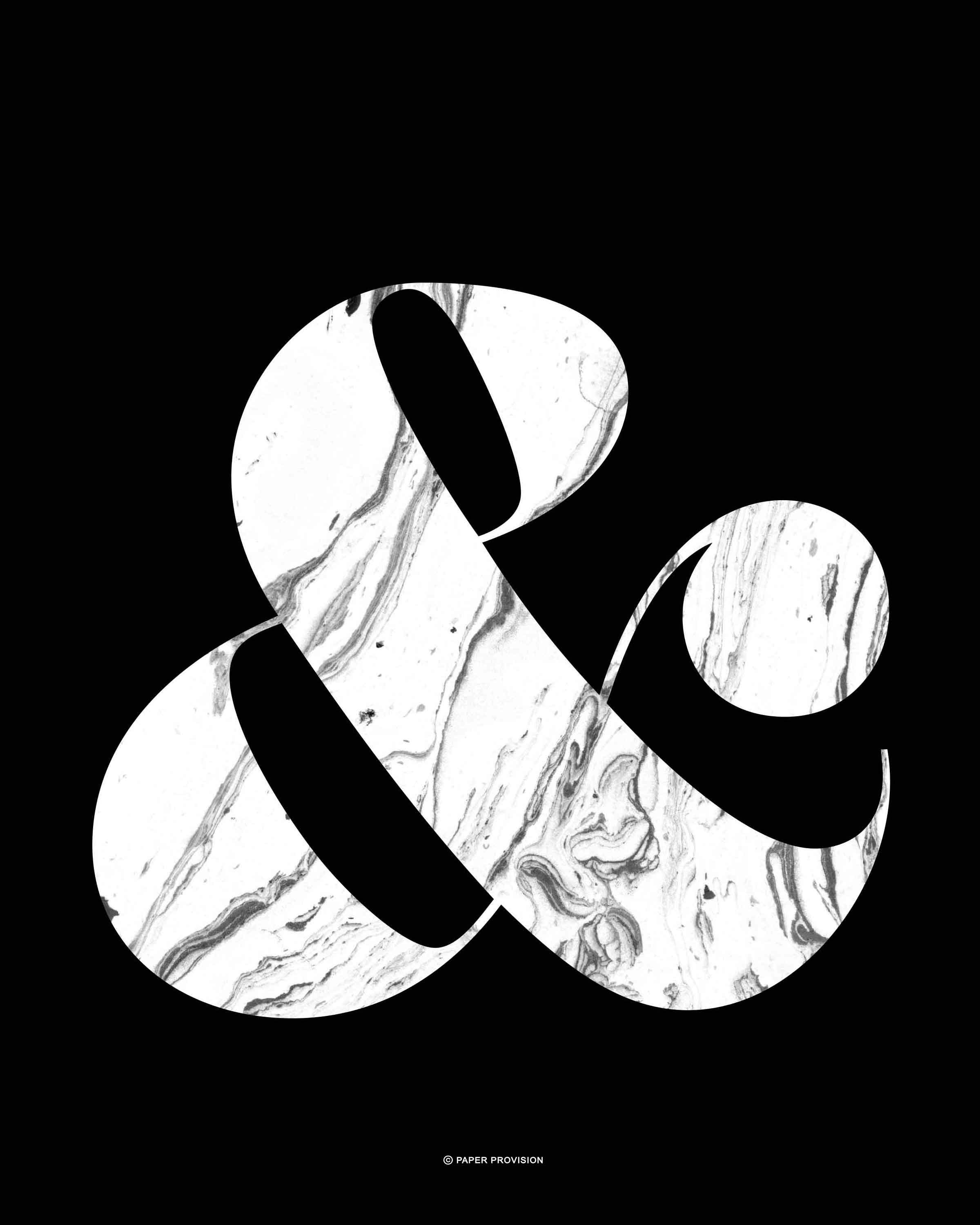 Ampersand Marble (Noir) art print showcasing elegant marble design on high-quality stock.