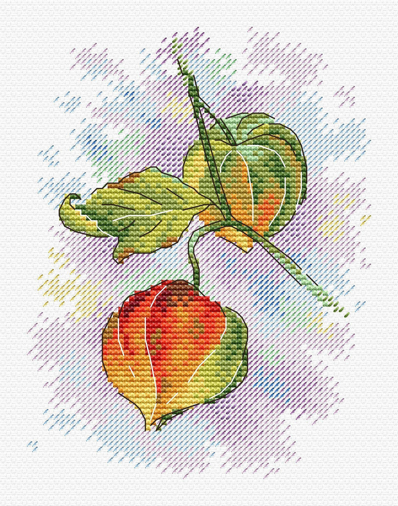 Autumn Mood SM-426 Counted Cross-Stitch Kit featuring vibrant threads and Aida canvas for a beautiful aquarelle design.