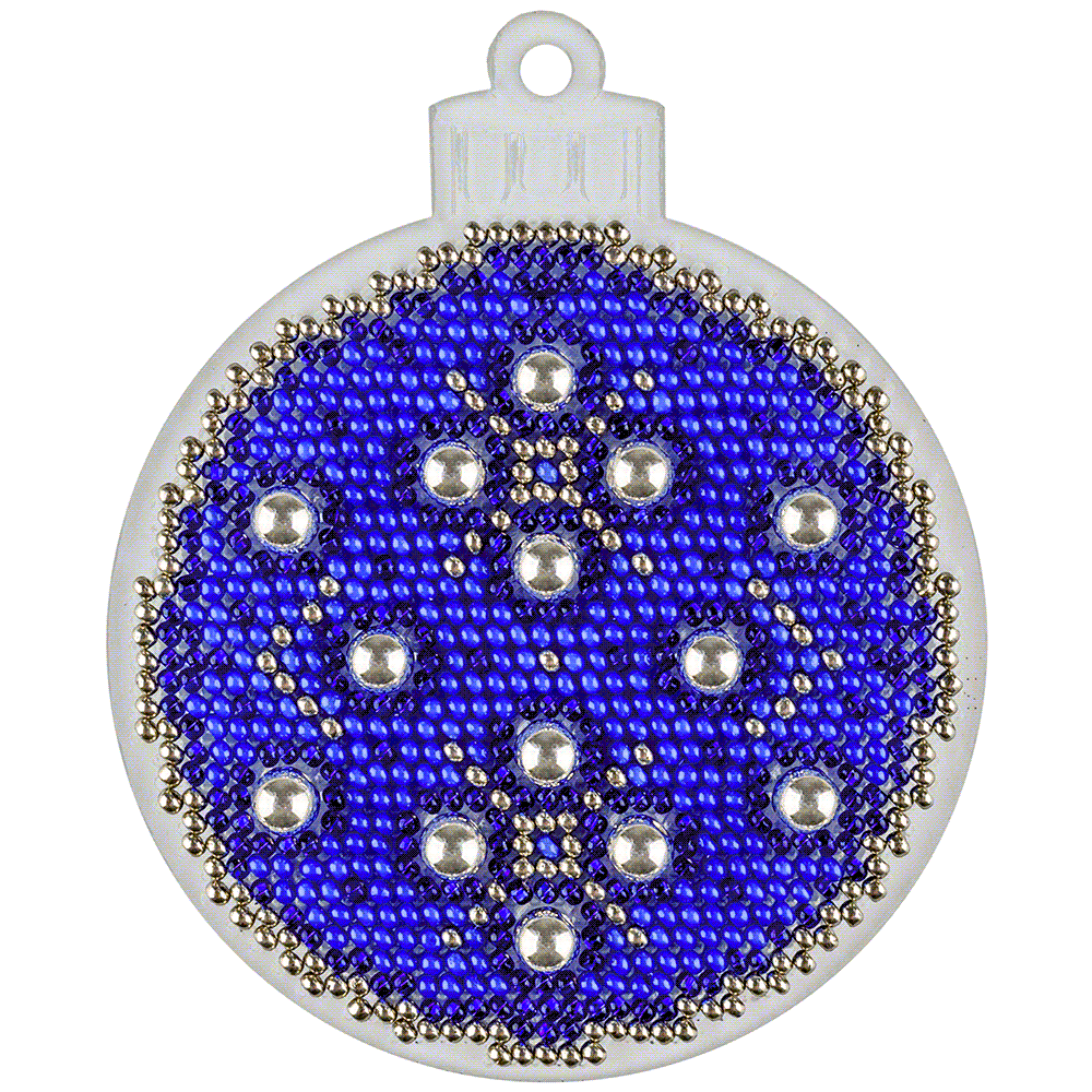 Bead embroidery kit FLPL-052 featuring a plastic base, colorful PRECIOSA beads, and included tools for crafting.