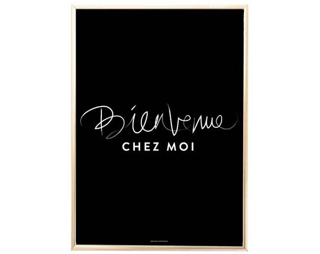 Bienvenue (Noir) art print showcasing elegant design and vibrant colors on premium quality stock.