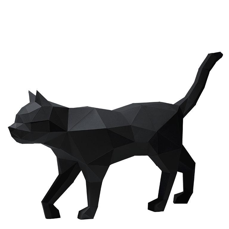 Black Cat Model papercraft kit featuring various templates and designs for creative projects.