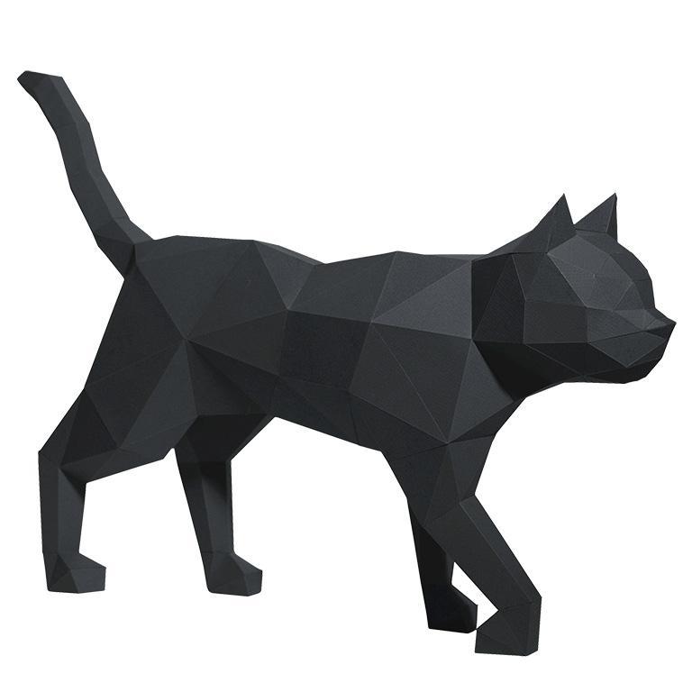 Black Cat Model papercraft kit featuring various templates and designs for creative projects.