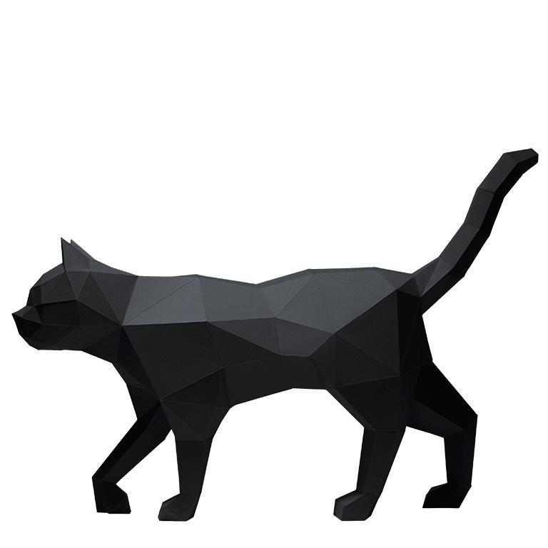 Black Cat Model papercraft kit featuring various templates and designs for creative projects.