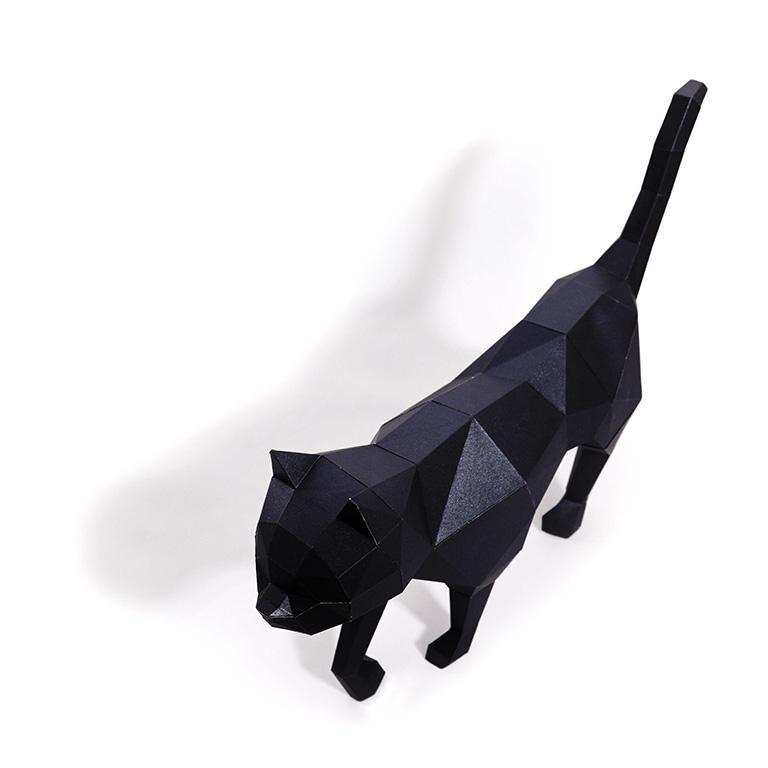 Black Cat Model papercraft kit featuring various templates and designs for creative projects.