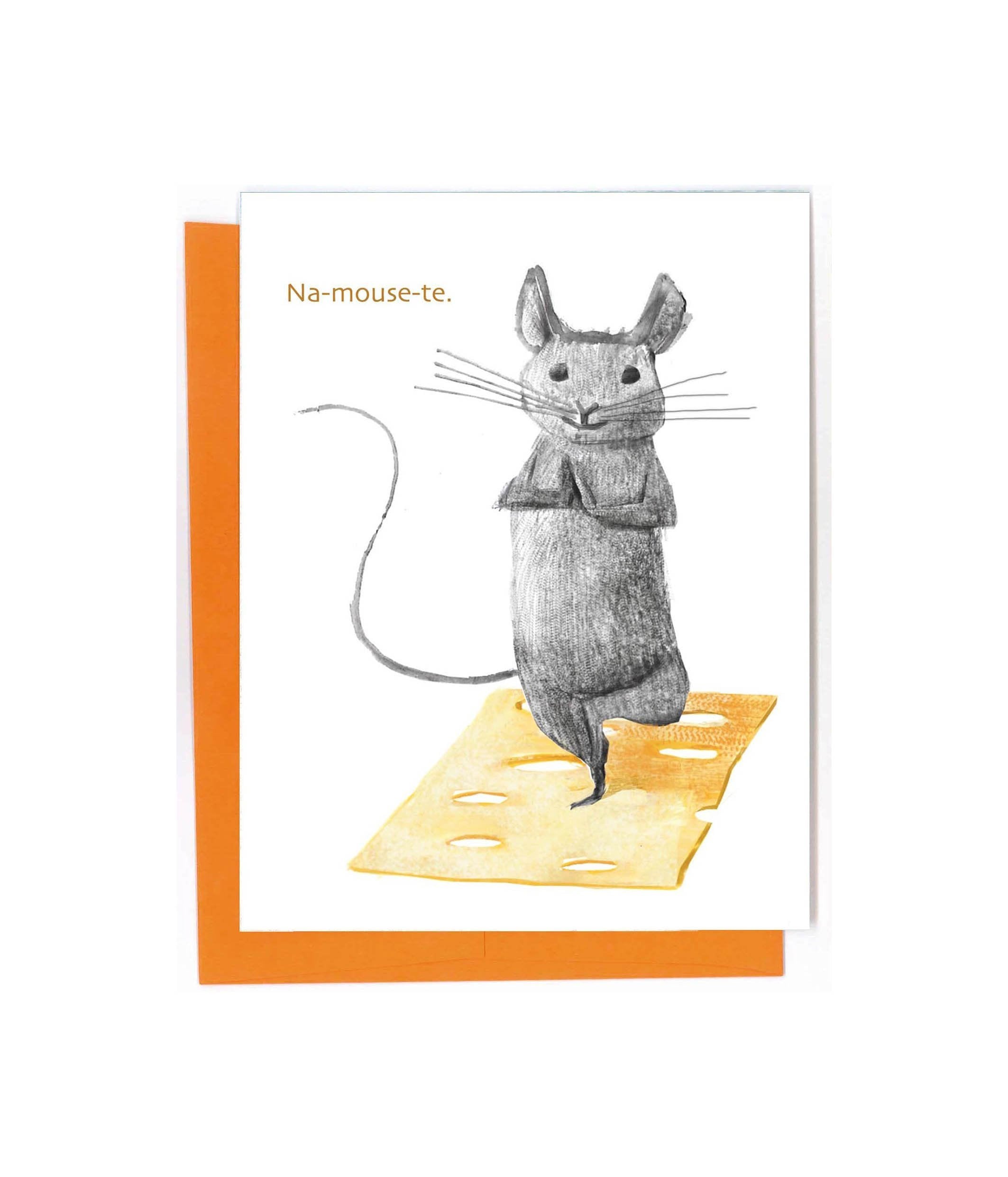 A set of 8 cheese-themed birthday cards featuring humorous puns, neatly packaged in a box with matching envelopes.