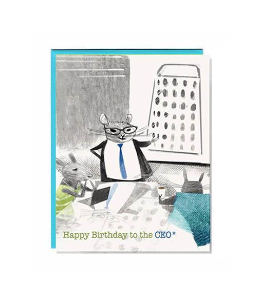 A set of 8 cheese-themed birthday cards featuring humorous puns, neatly packaged in a box with matching envelopes.