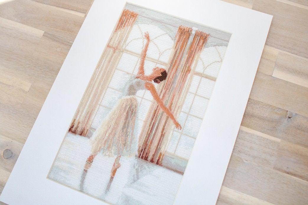 Counted Cross Stitch Kit Ballerina Leti906 featuring high-quality materials and a unique ballerina design.