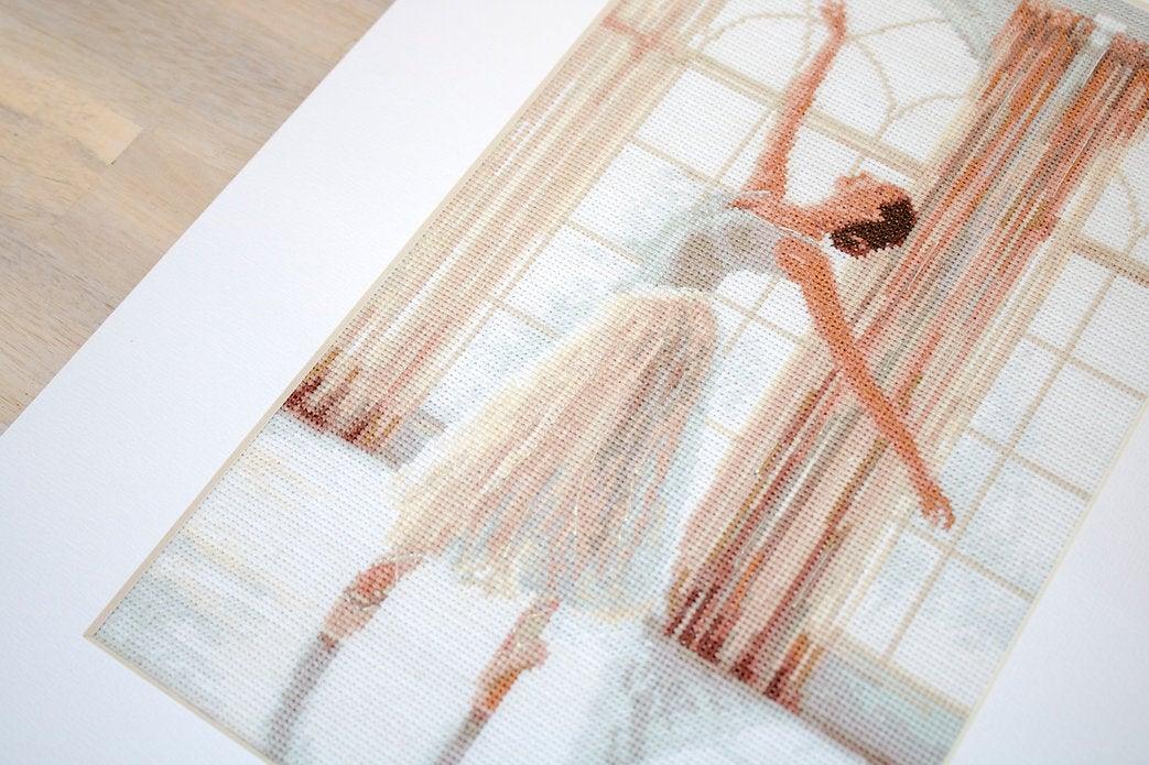 Counted Cross Stitch Kit Ballerina Leti906 featuring high-quality materials and a unique ballerina design.