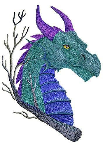 Custom Dragon Power Embroidery Patch measuring 7.8" x 5.73", featuring vibrant colors and intricate stitching, suitable for iron-on or sew-on application.