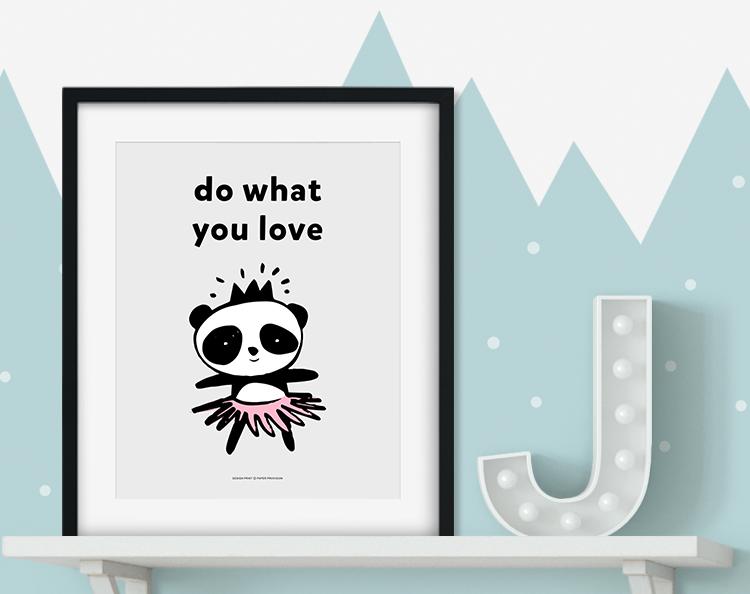 A colorful and inspirational print featuring the phrase 'Do What You Love', designed for children's rooms and nurseries.