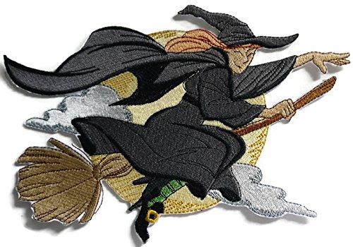 Wild Side Witch embroidered patch featuring intricate designs, perfect for Halloween garments.