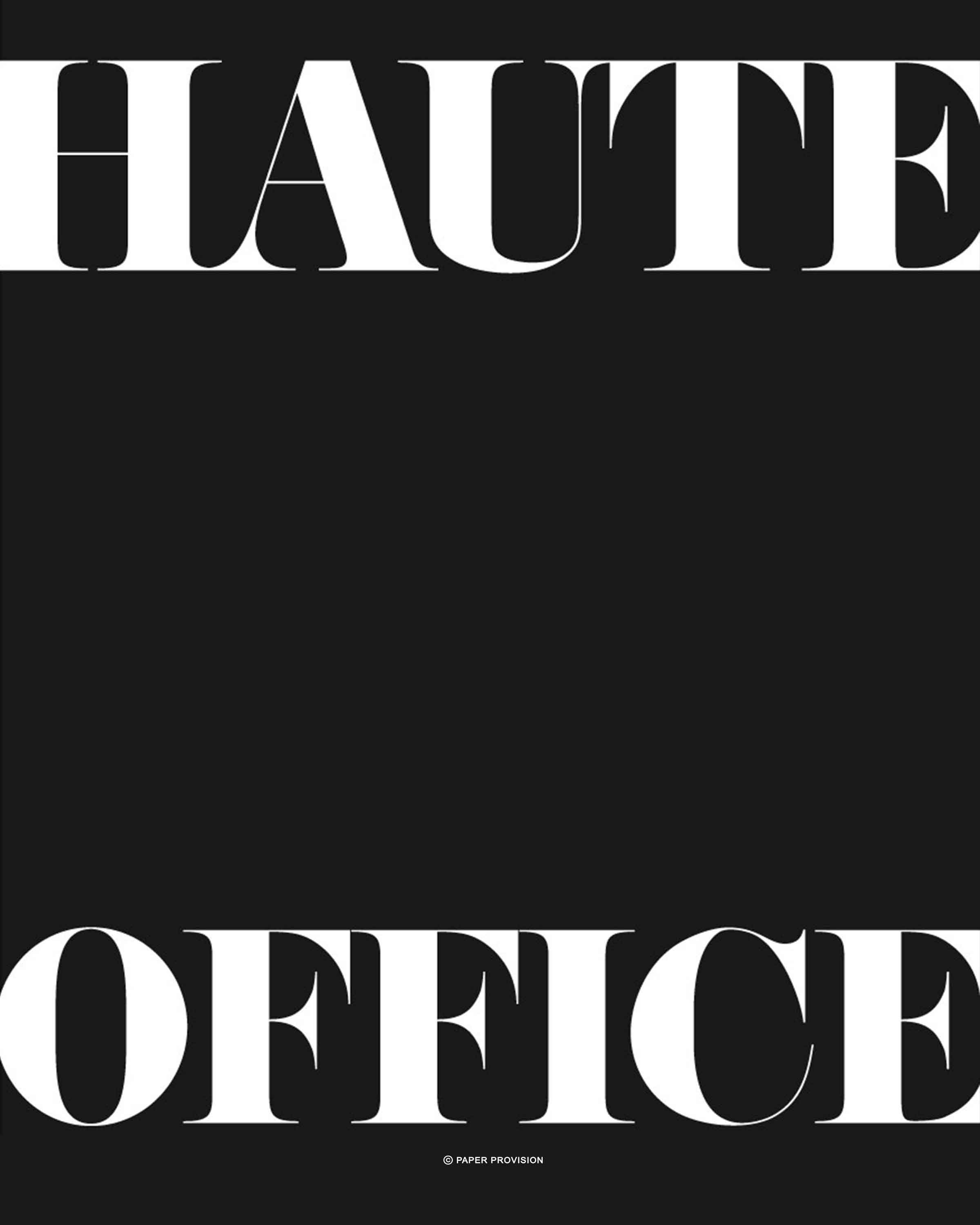 Haute Office (Noir) art print showcasing elegant design, perfect for office decor.