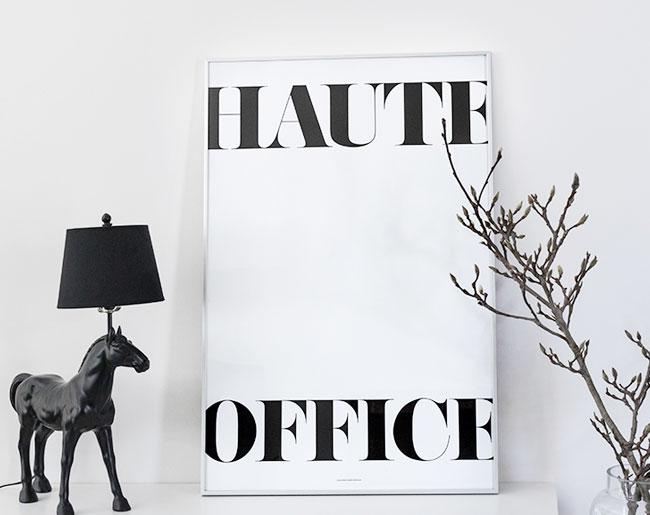 Haute Office wall art print showcasing vibrant colors and sharp imagery, designed for office decor.