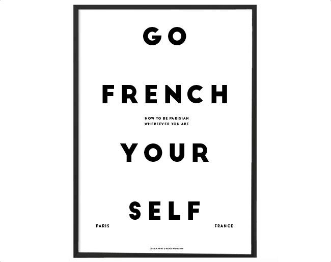 A stylish wall art print titled 'How To Be Parisian', showcasing elegant typography and design, perfect for home decor.