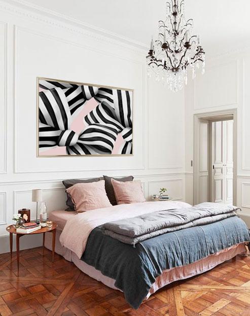 Ingenue Blush print showcasing vibrant colors and fine details, perfect for home decor.