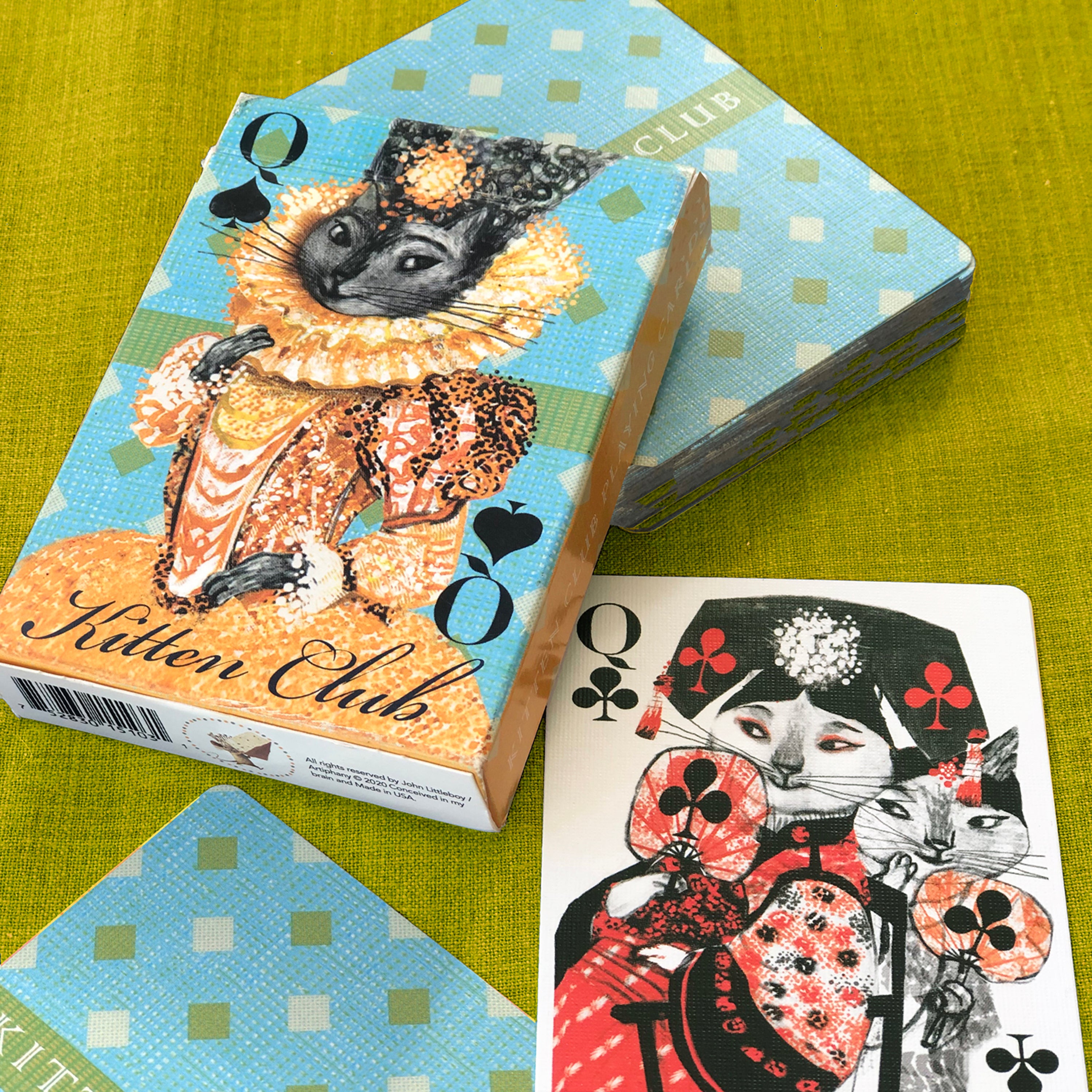 Deck of cat-themed playing cards.