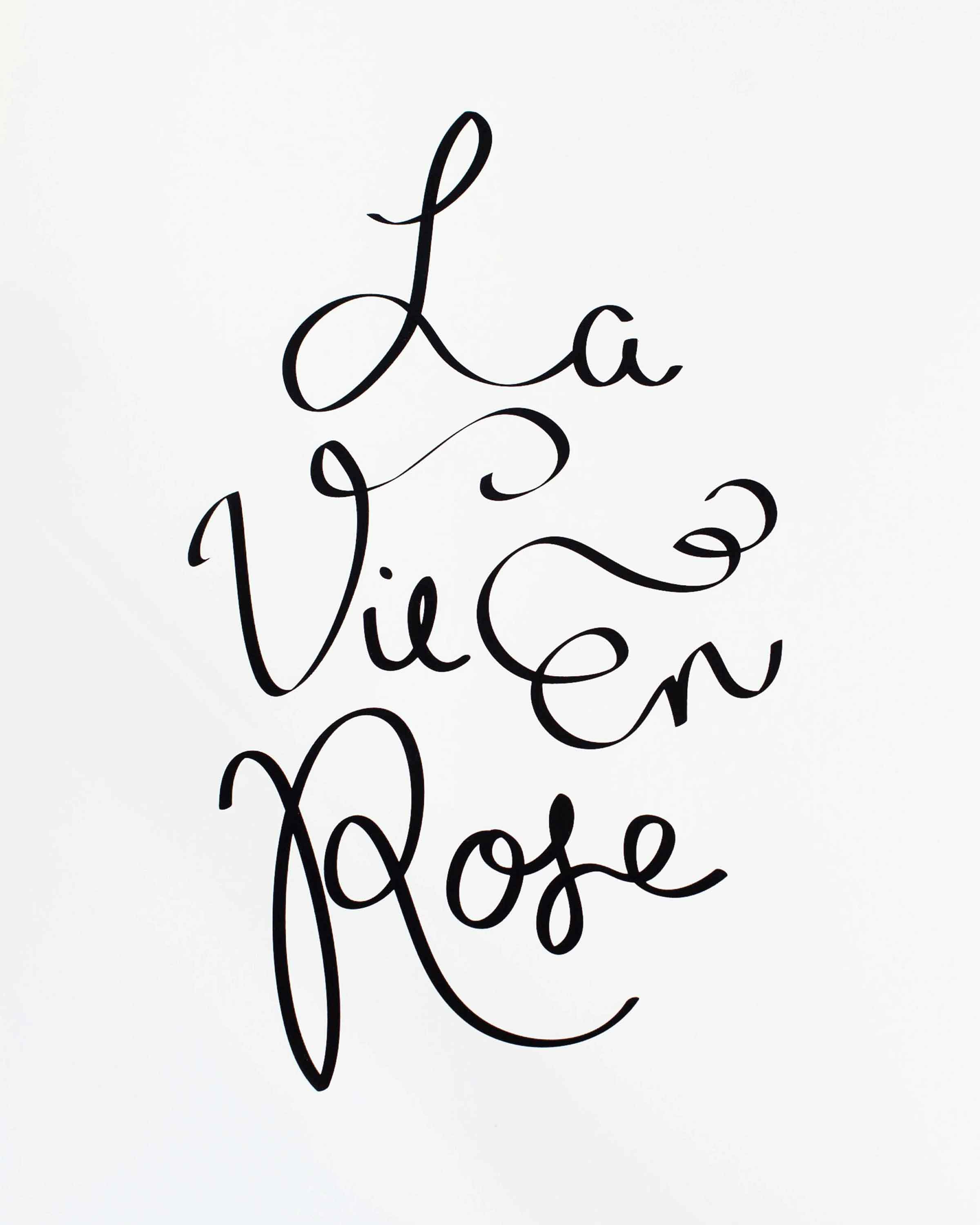 La Vie En Rose art print showcasing vibrant colors and elegant design, perfect for home or office decor.